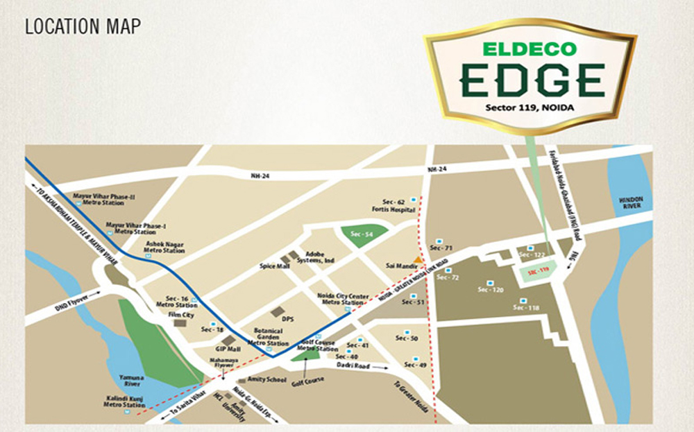 Eldeco Edge Location Map