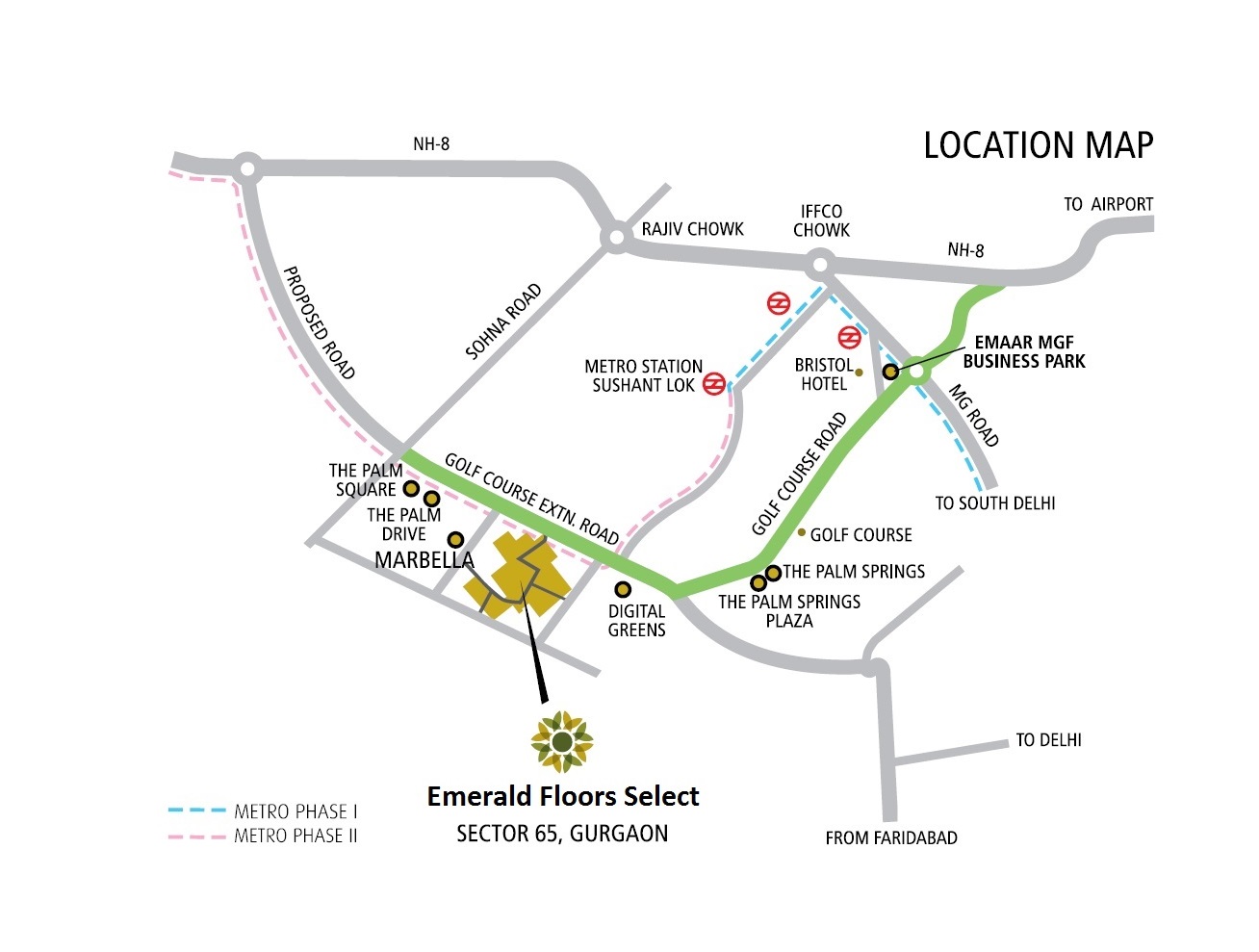 Emaar Emerald Floors Select Location Map