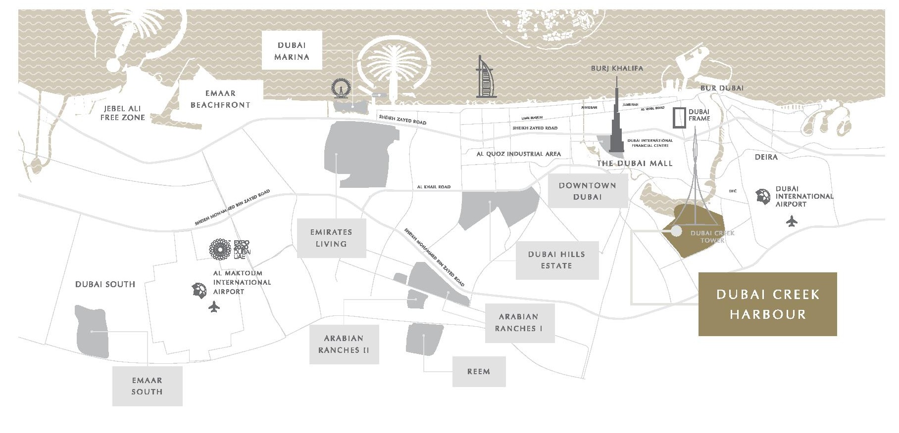 Emaar Palace Residences Location Map