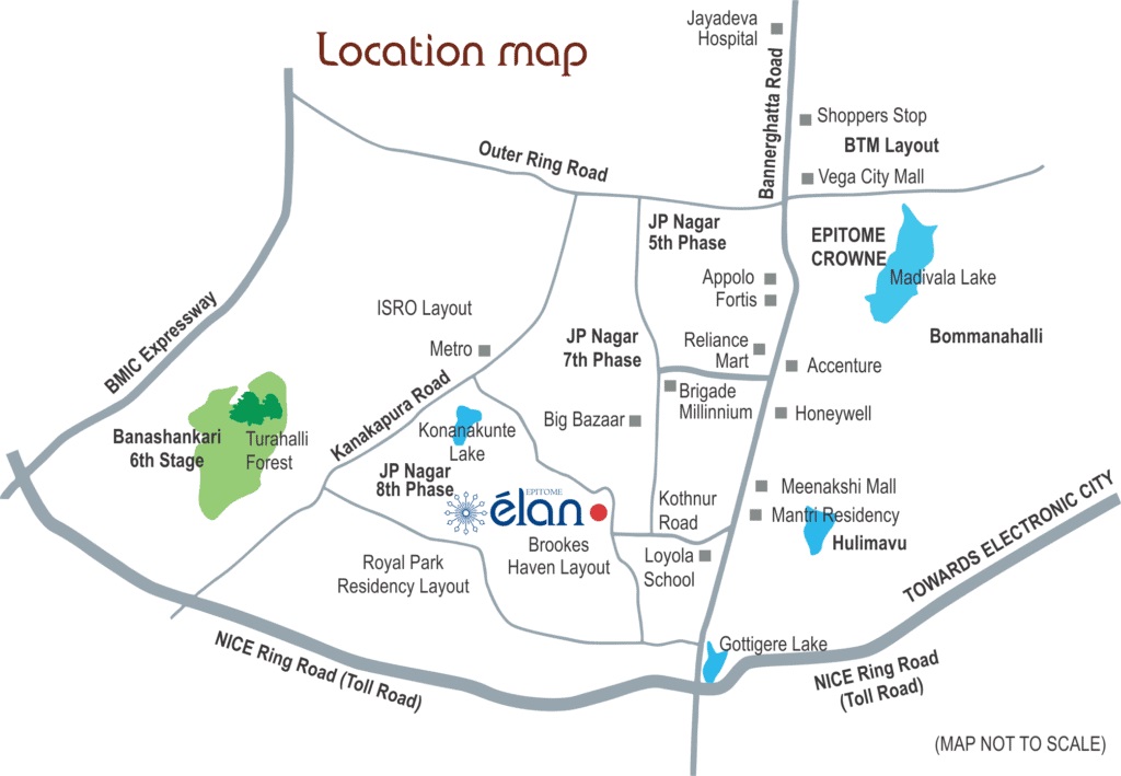 Jp Nagar 6th Phase Map Epitome Elan Location Map | Jp Nagar, Bangalore