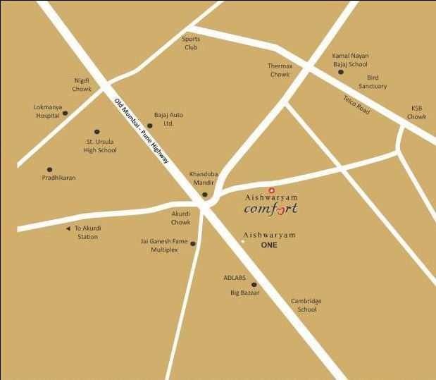 Essen Aishwaryam Comfort Location Map