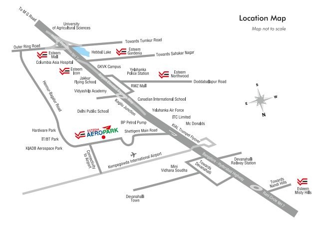 Esteem Aeropark Location Map