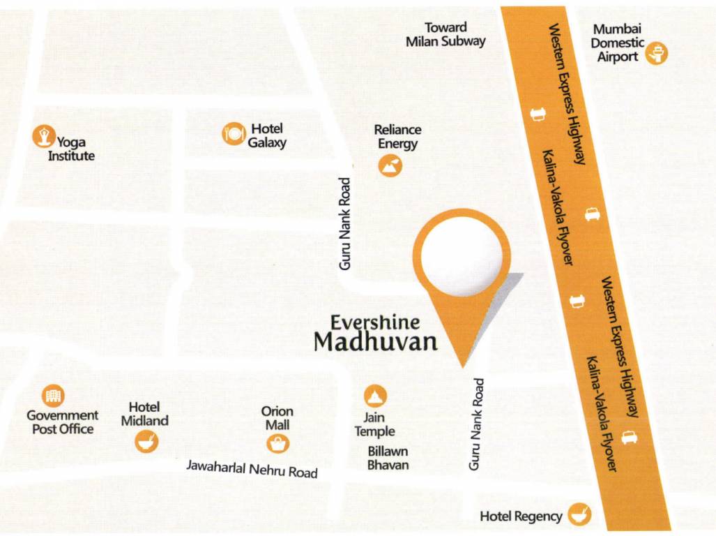 Evershine Madhuvan Location Map