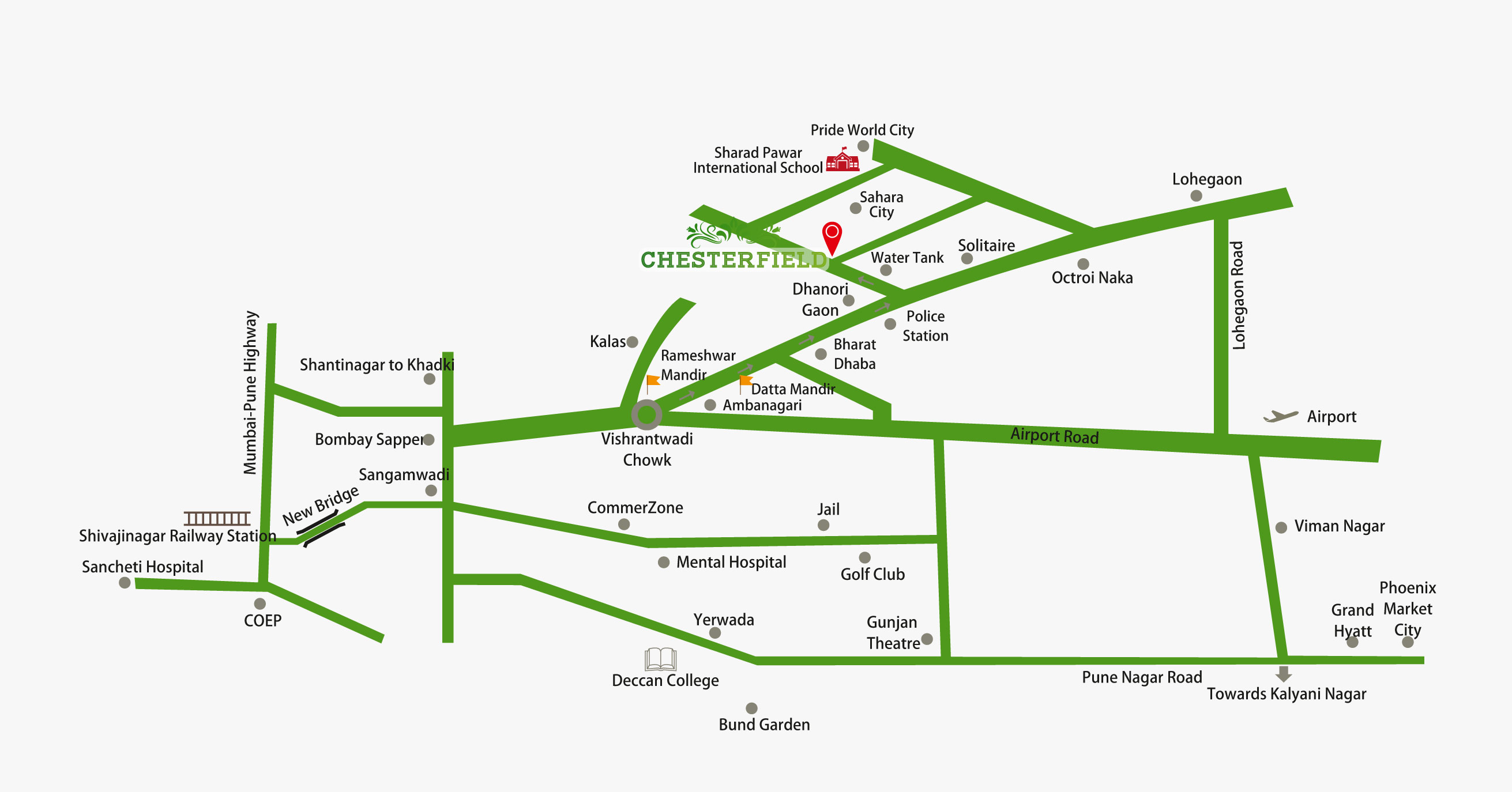 Excellaa Chesterfield Location Map