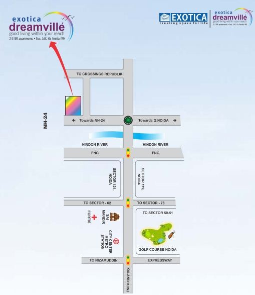 Exotica Dreamville Location Map
