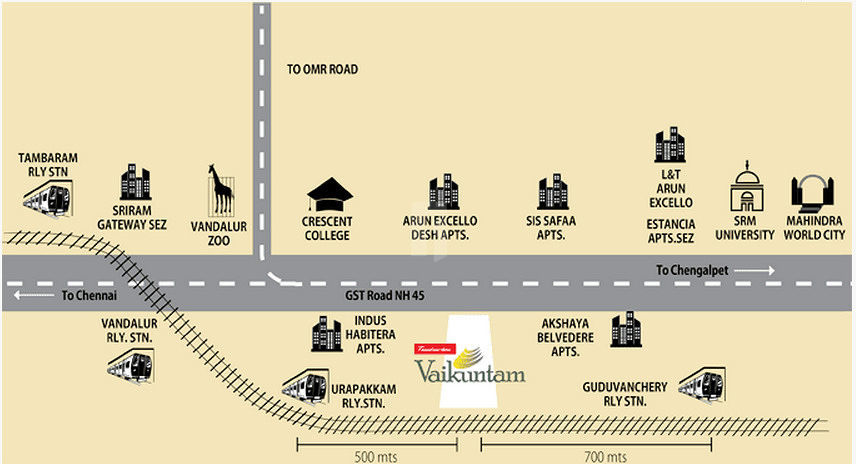 Featherlite Vaikuntam Location Map