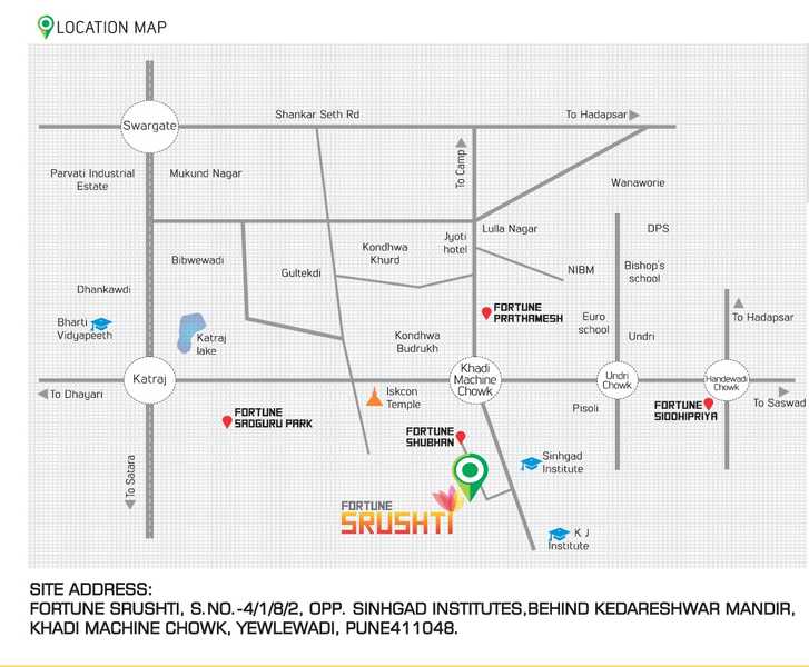 Fortune Srushti Location Map