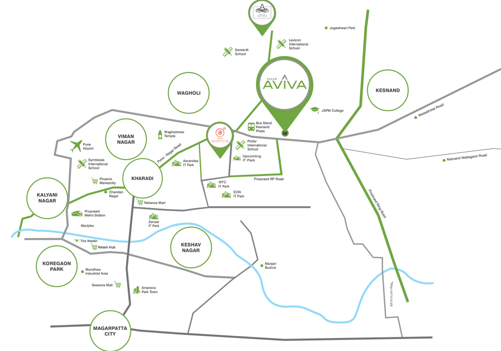 Gagan Aviva Location Map