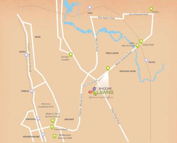 Gajra Bhoomi Lawns Location Map