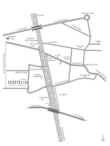 Ganga Acropolis Location Map