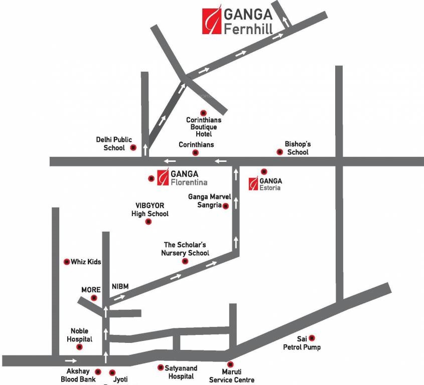 Ganga Fernhill Location Map