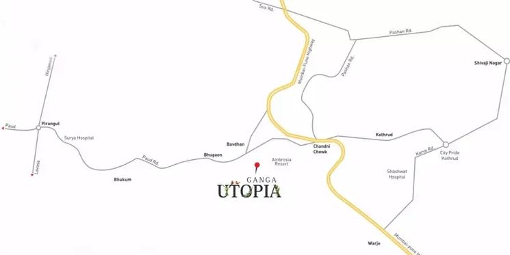 Ganga Utopia Location Map