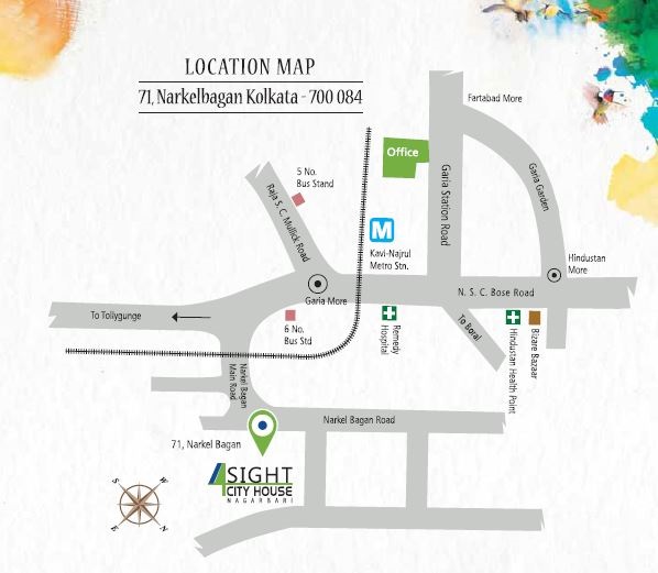 Ganguly 4 Sight City House Location Map