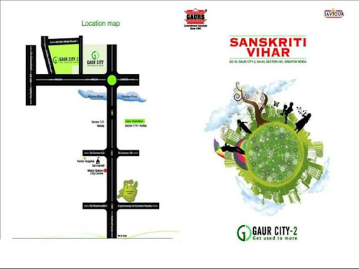 Gaur City 10th Avenue Location Map