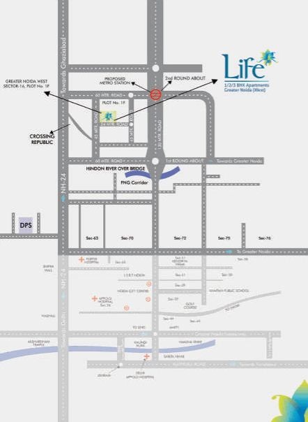 Gayatri Life Apartments Location Map