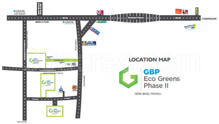 Gbp Eco Greens 2 Location Map