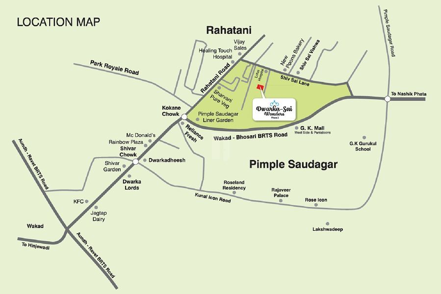 Gk Dwarka Sai Wonders Phase Ii Location Map