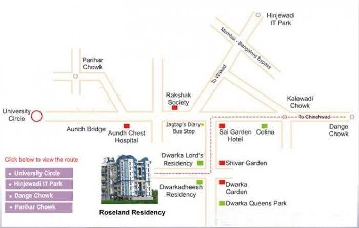 Gk Roseland Residency Location Map