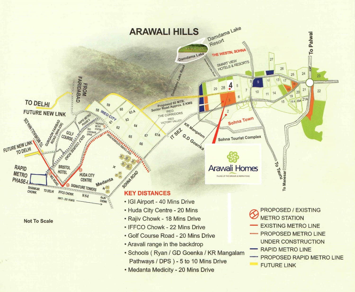 Gls Arawali Homes Location Map