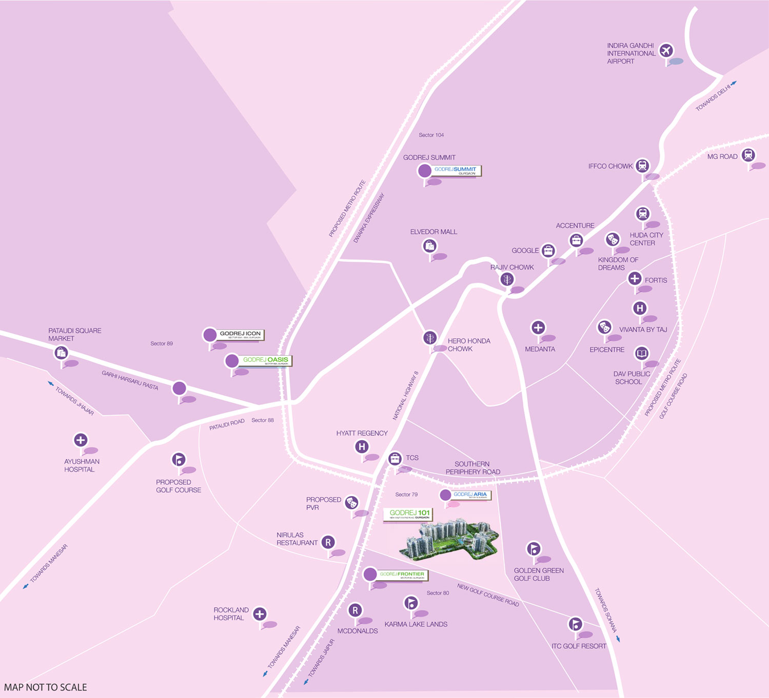 Godrej 101 Location Map