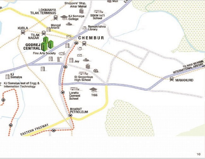 Godrej Central Location Map