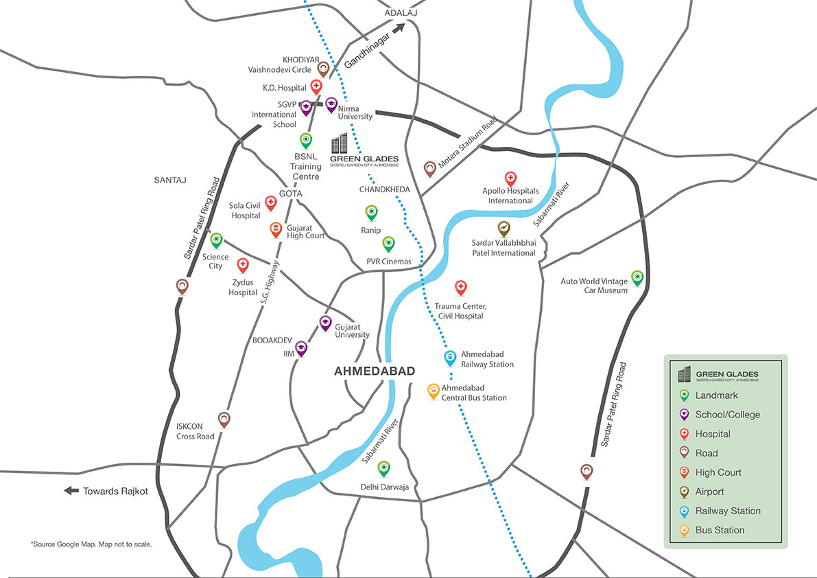 Godrej Garden City Location Map