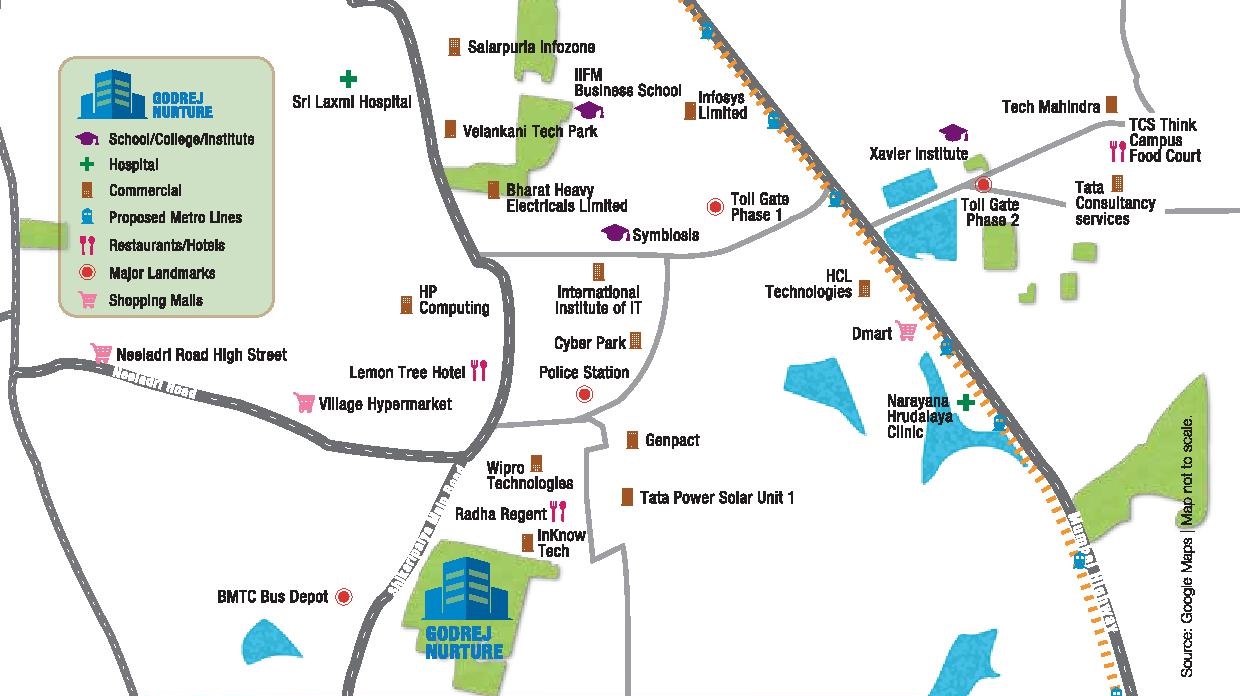 Godrej Nurture Bangalore Location Map