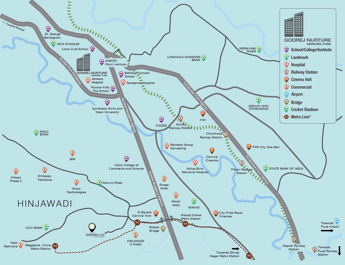 Godrej Nurture Mamurdi Location Map