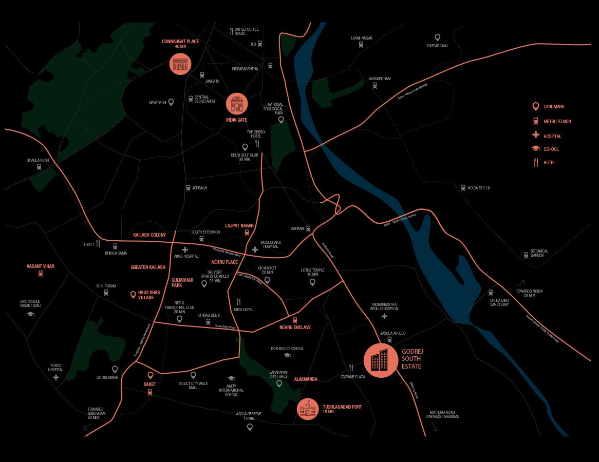 Godrej Okhla Location Map