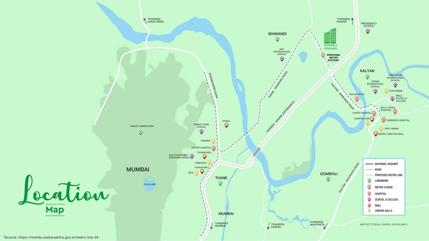Godrej Upvan Location Map