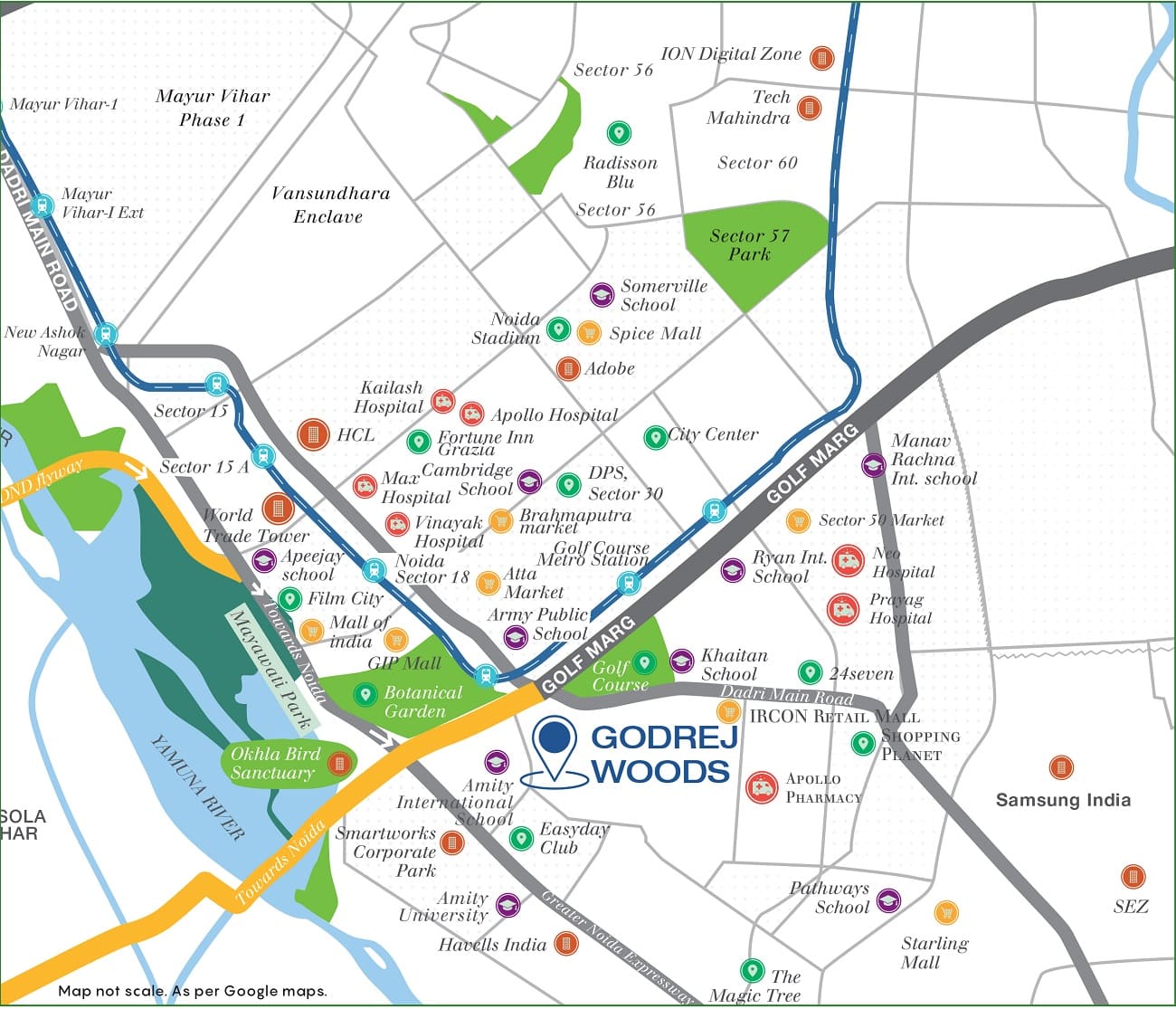 Godrej Woods Phase 2 Location Map