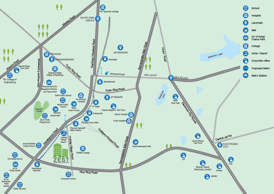 Godrej Zest Location Map