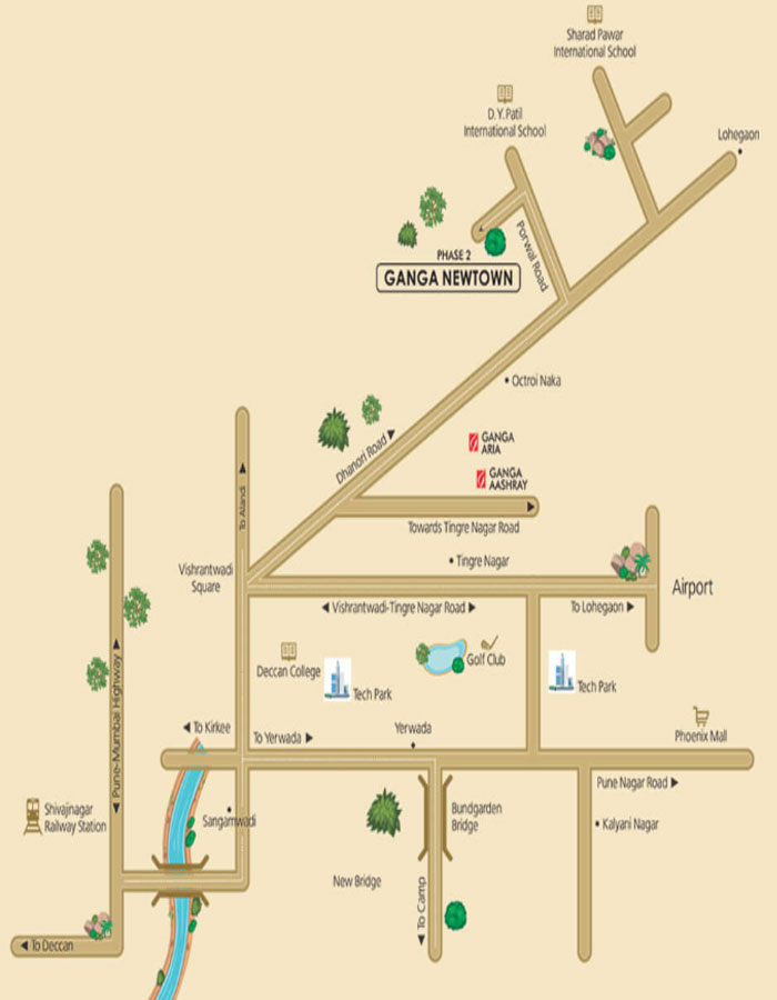 Goel Ganga New Town Location Map