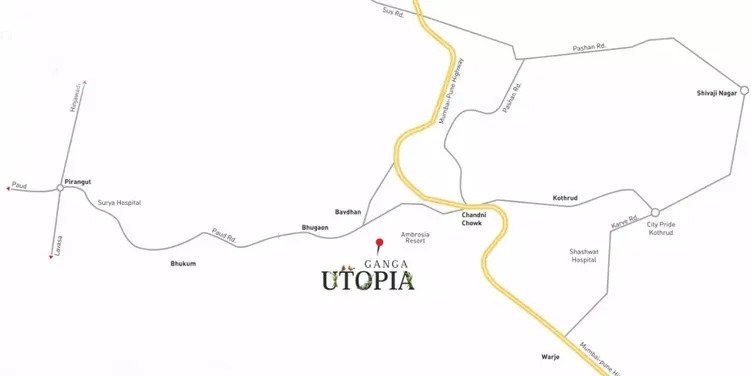 Goel Ganga Utopia Location Map