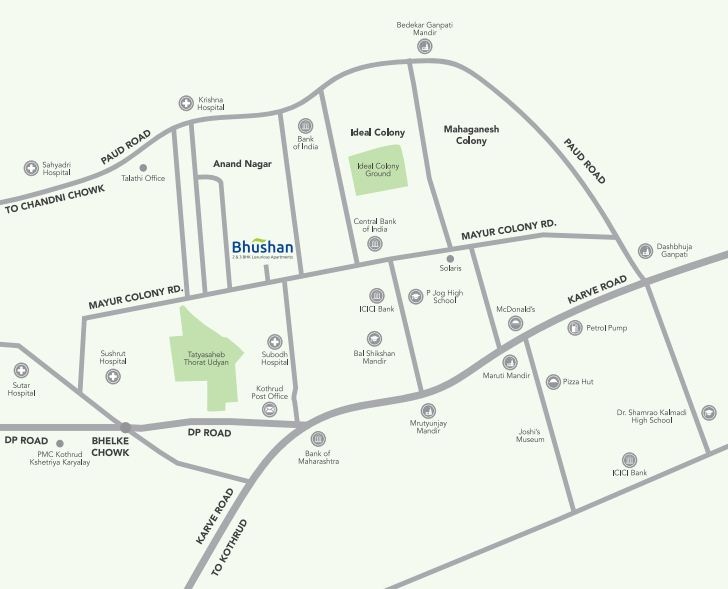Gokhale Nagar Pune Map Gokhale Bhushan Location Map | Kothrud, Pune