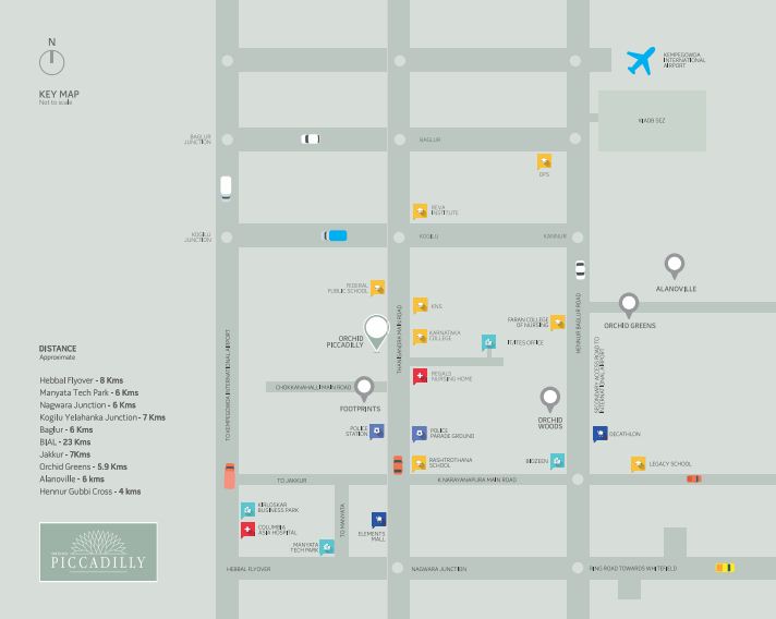 Goyal Orchid Piccadilly Location Map