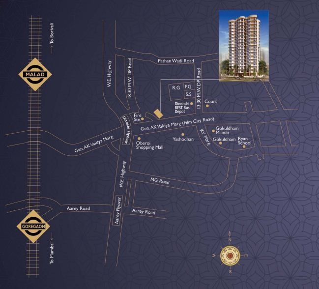 Haware Grand Edifice Location Map