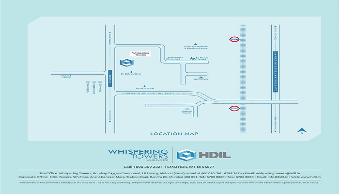 Hdil Whispering Towers Location Map