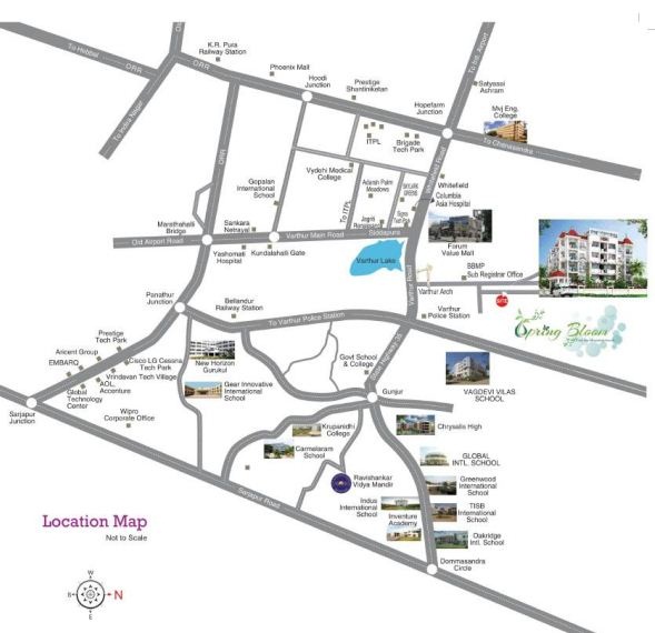 Hilife Spring Bloom Location Map Varthur, Bangalore