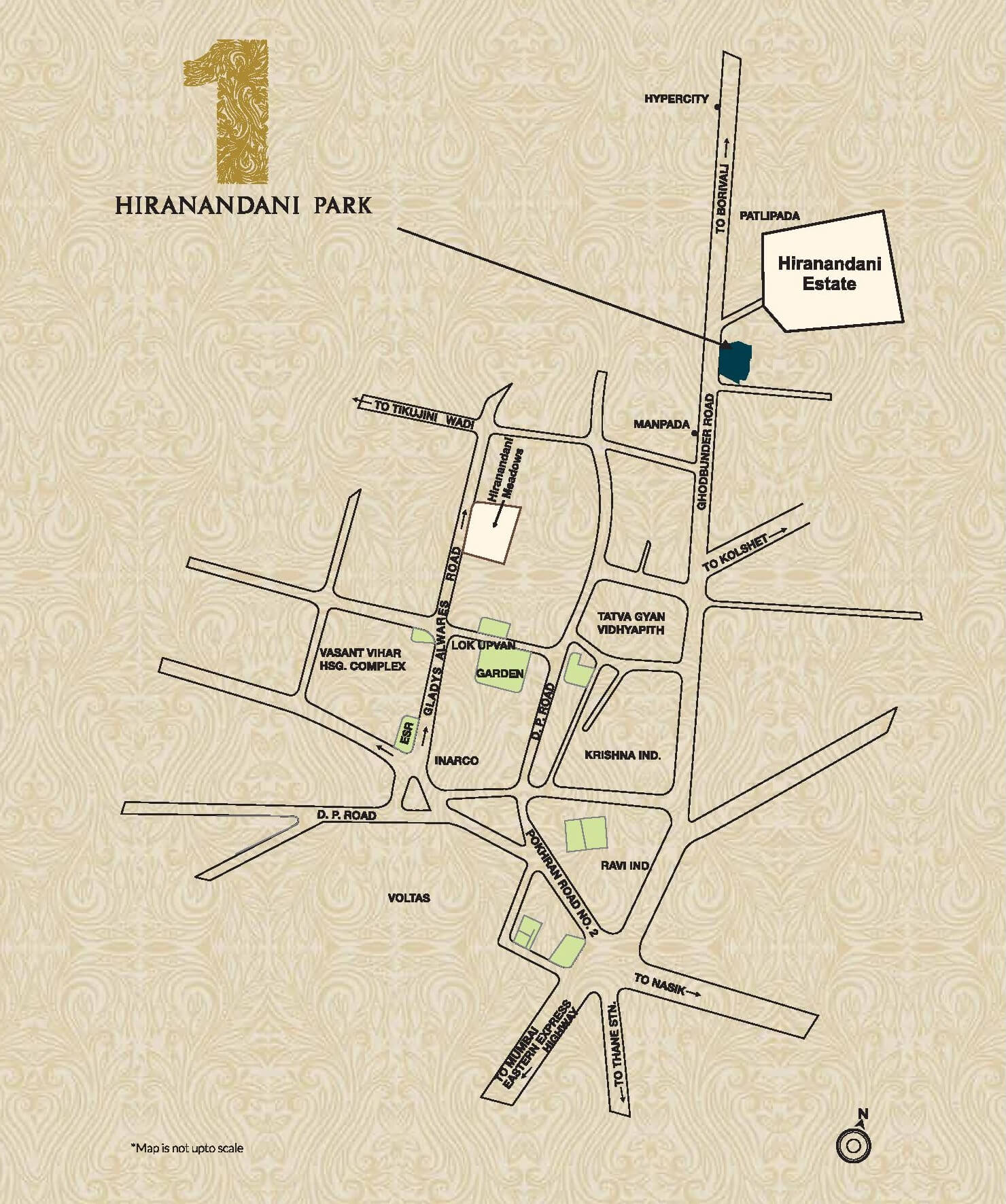 Hiranandani Eagleton Location Map