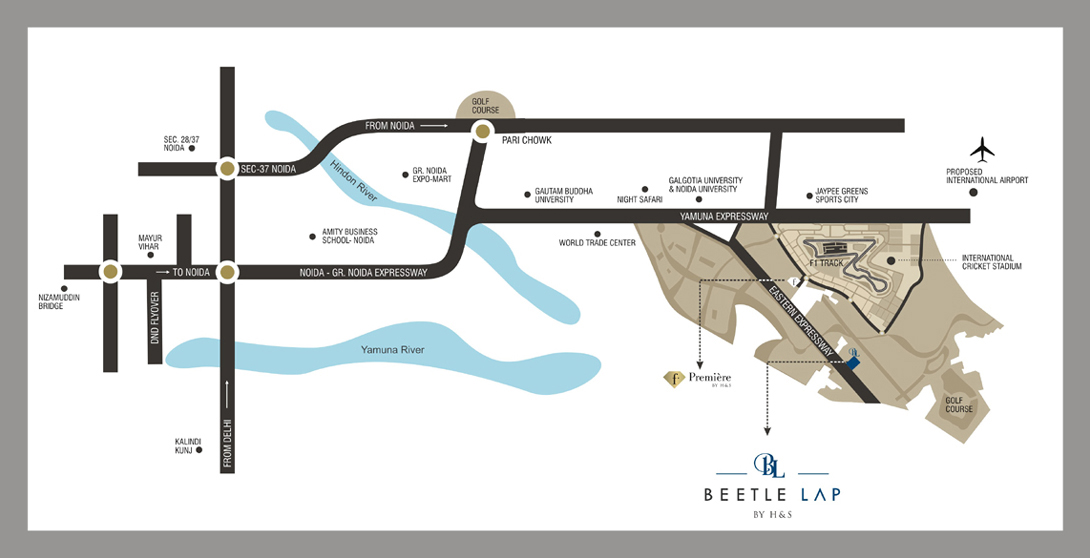 Home and Soul Beetle Lap Location Map Yamuna Expressway, Greater Noida