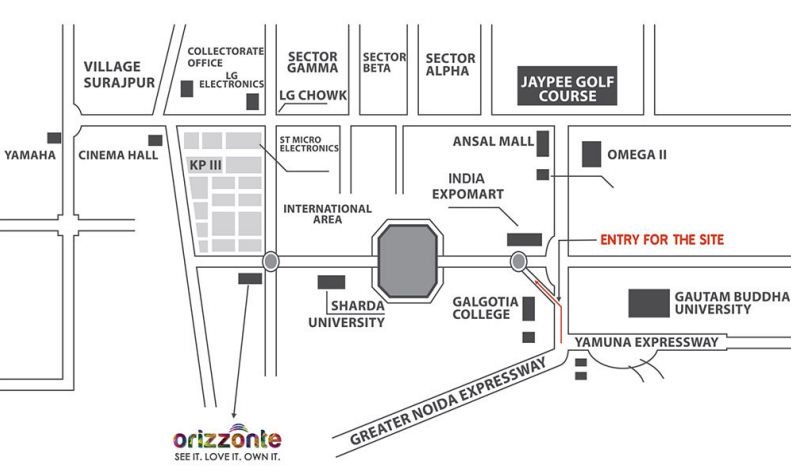 Horizon Orizzonte Location Map