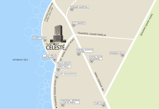 Hubtown Celeste Location Map