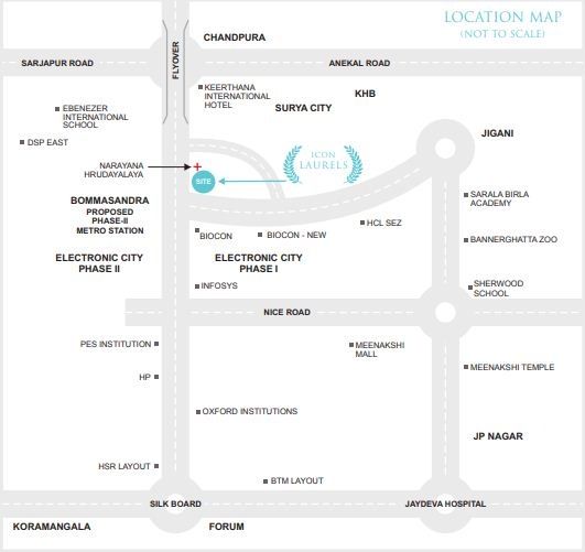 Icon Laurels Location Map