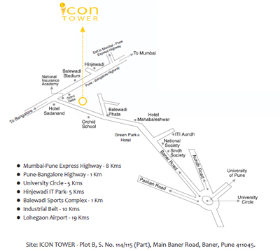 Icon Tower Location Map