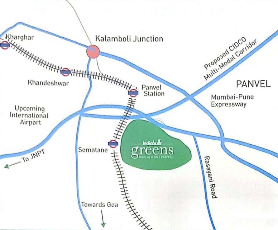 Indiabulls Greens Location Map