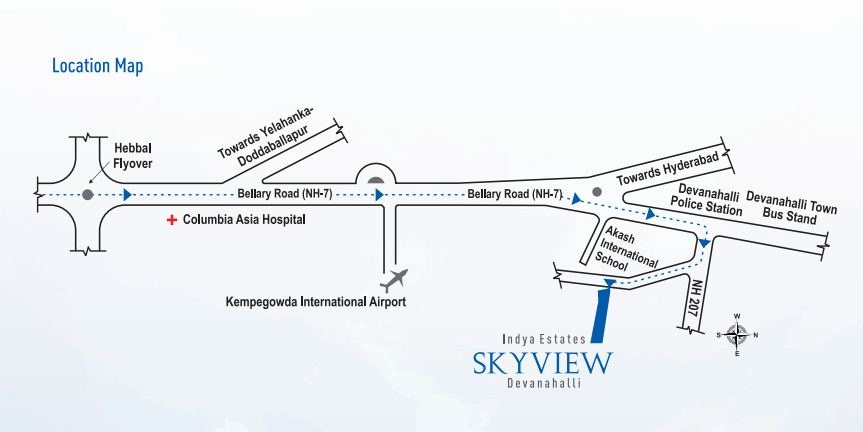 Indya Estates Skyview Location Map