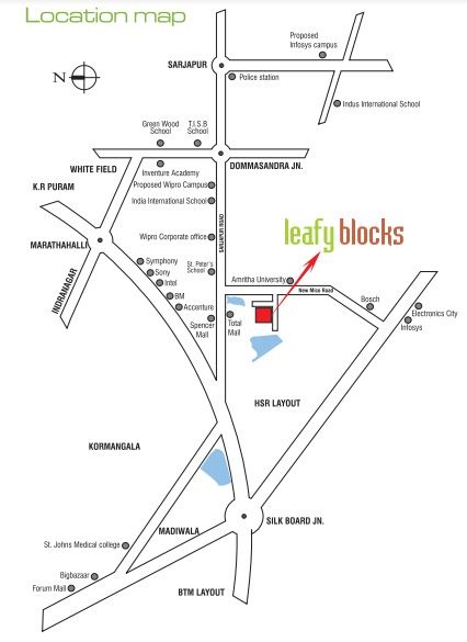 Inner Leafy Blocks Location Map