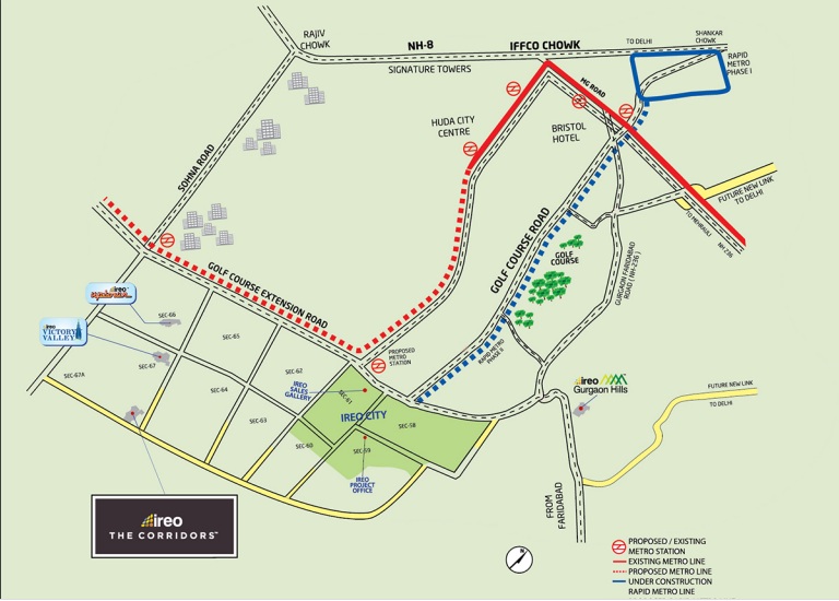 Ireo Corridors Location Map