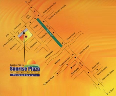 Jaipuria Sunrise Plaza Location Map